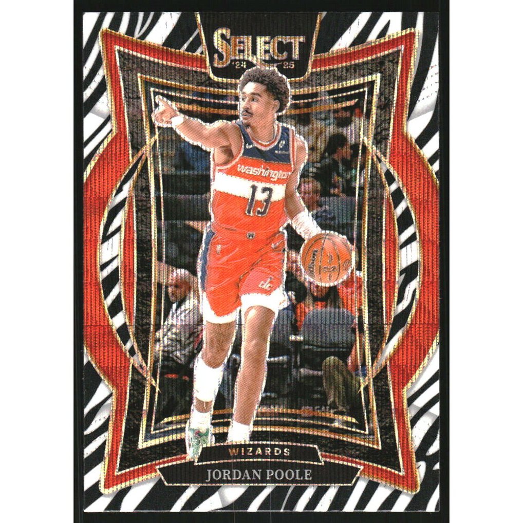 2024-25 Select Zebra Prizms #17 Jordan Poole