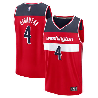 AJ Dybantsa Washington Wizards Fanatics 2026 NBA Draft First Round Pick Fast Break Jersey - Icon Edition - Red