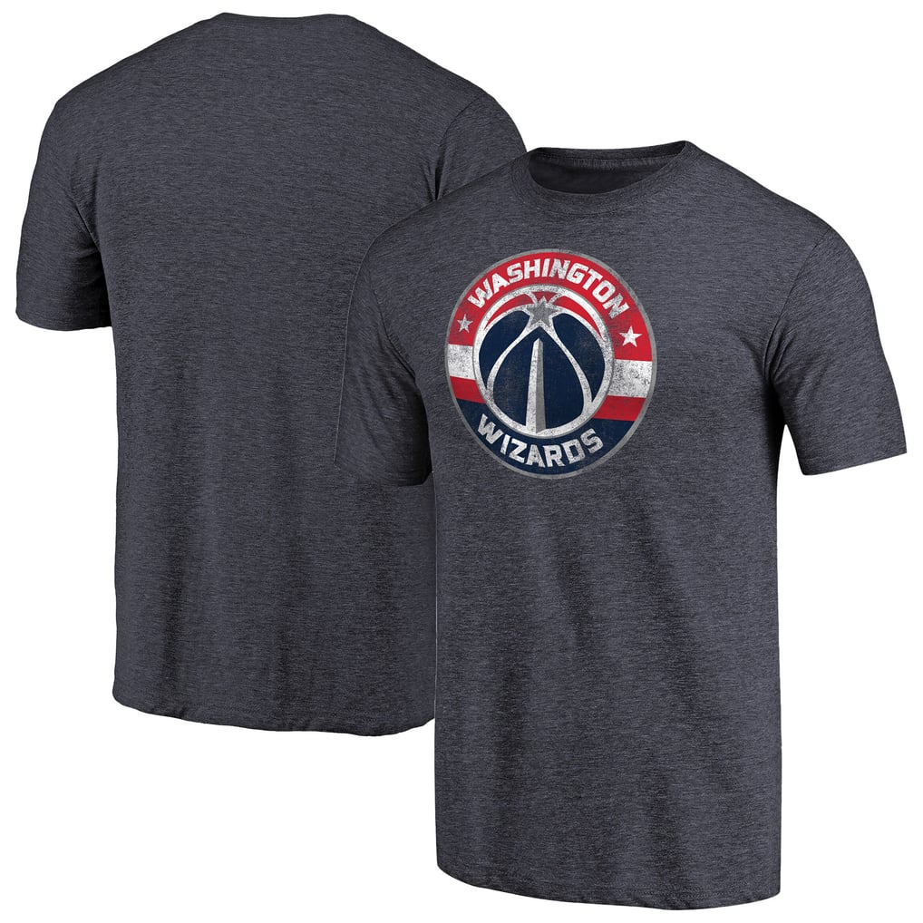 Washington Wizards Distressed Team Logo Tri-Blend T-Shirt - Heather Navy