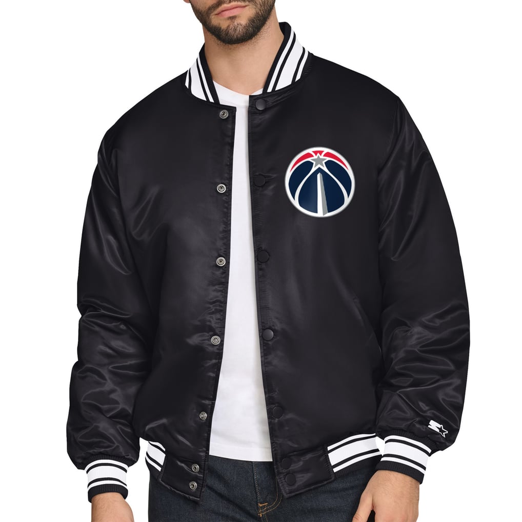  Washington Wizards Starter Triangle Full-Snap Varsity Jacket - Black