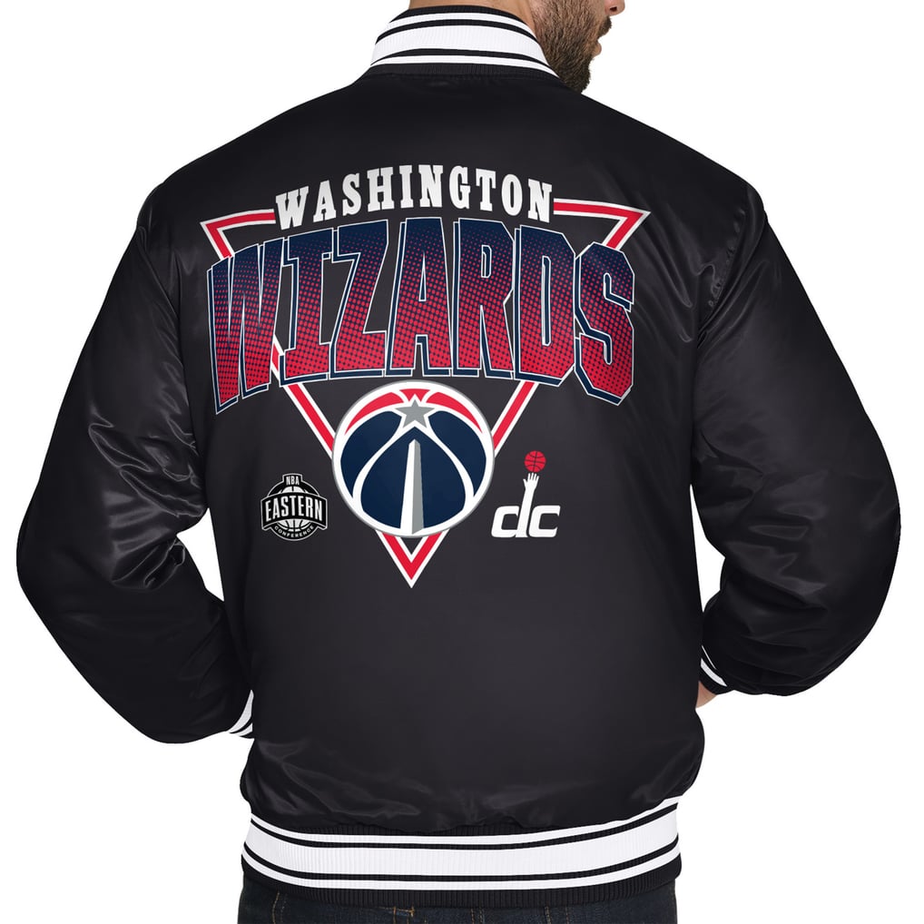  Washington Wizards Starter Triangle Full-Snap Varsity Jacket - Black