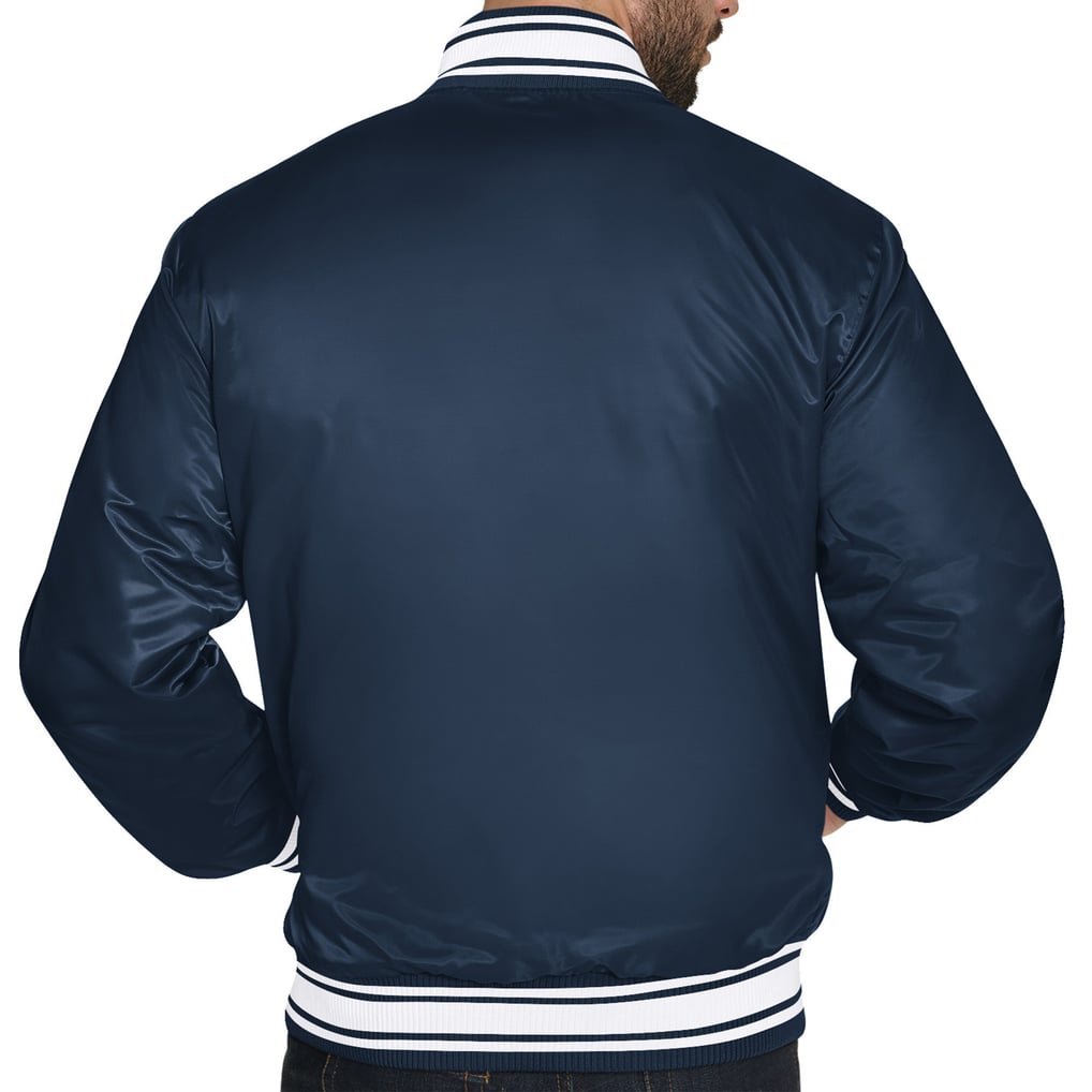 Washington Wizards Starter Printed Team Logo Satin Varsity Full-Snap Jacket - Navy