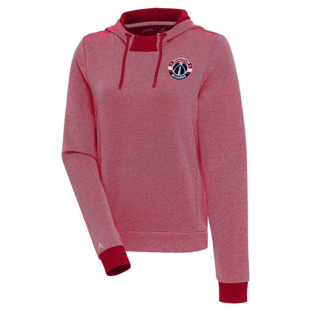  Washington Wizards Antigua Women's Axe Bunker Tri-Blend Pullover Hoodie - Red