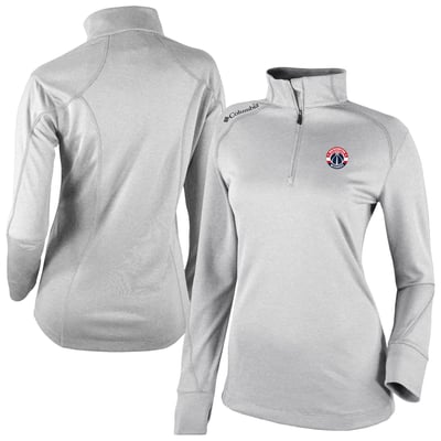 Washington Wizards Columbia Women's Omni-Wick Shotgun 2.0 Quarter-Zip Pullover Top - Heather Gray
