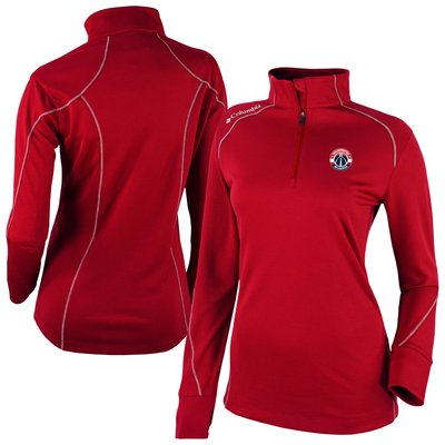 Washington Wizards Columbia Women's Omni-Wick Shotgun 2.0 Quarter-Zip Pullover Top - Red