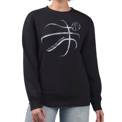 Washington Wizards G-III 4Her by Carl Banks Women's Metallic Print Basketball Sketch Fleece Sweatshirt - Black