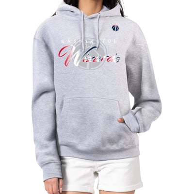 Washington Wizards G-III 4Her by Carl Banks Women's Shadow Logo Tri-Blend Fleece Hoodie - Gray