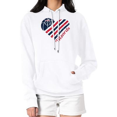  Washington Wizards G-III 4Her by Carl Banks Women's  Heart Pullover Hoodie – White