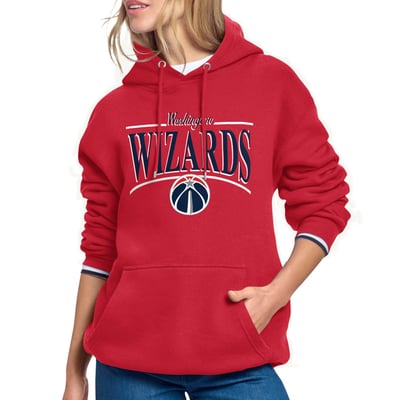 Washington Wizards Starter Women's Arch Stripe Fleece Hoodie - Red
