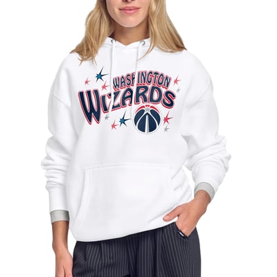 Washington Wizards Starter Women's Fireworks Fleece Hoodie - White