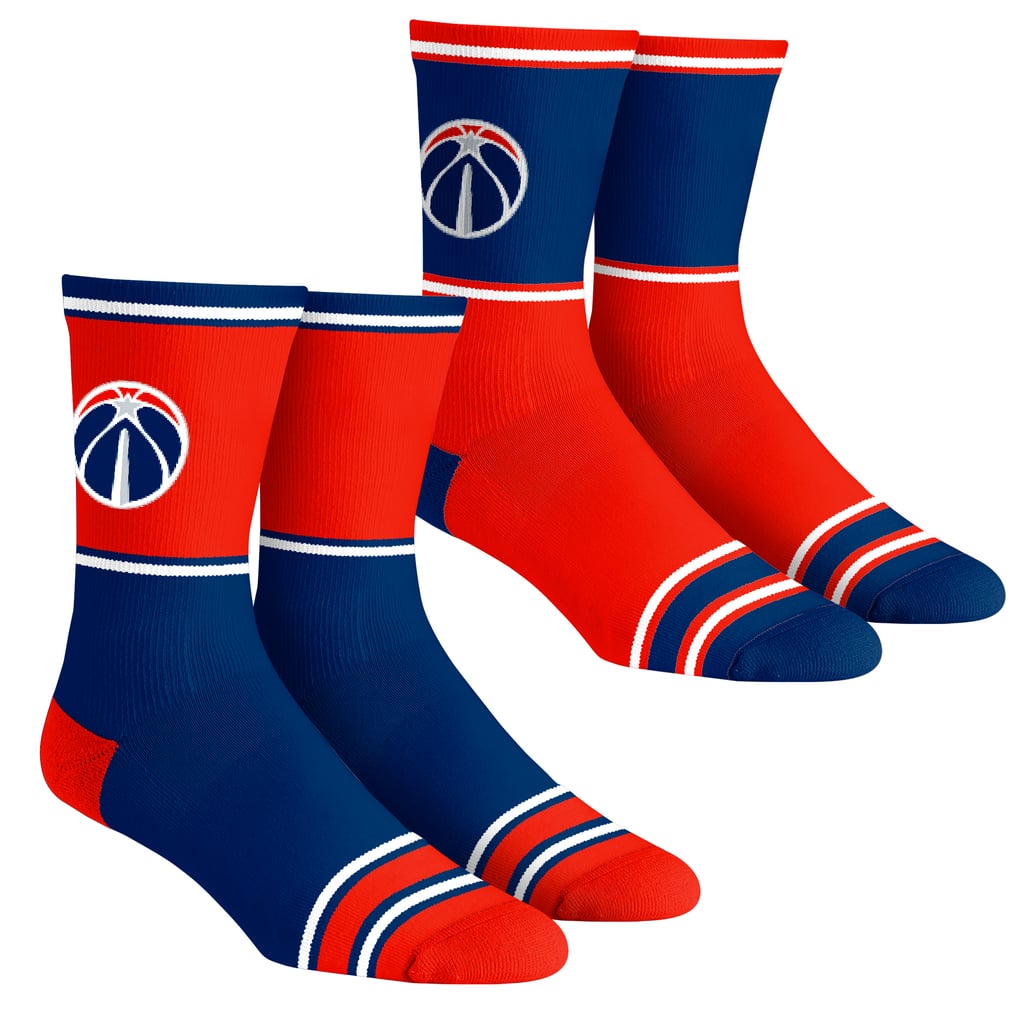  Washington Wizards Rock Em Socks Youth 2-Pack Color Block Crew Socks Set