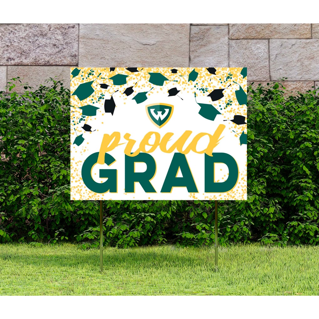  Wayne State Warriors  18" x 24" Proud Grad Yard Sign