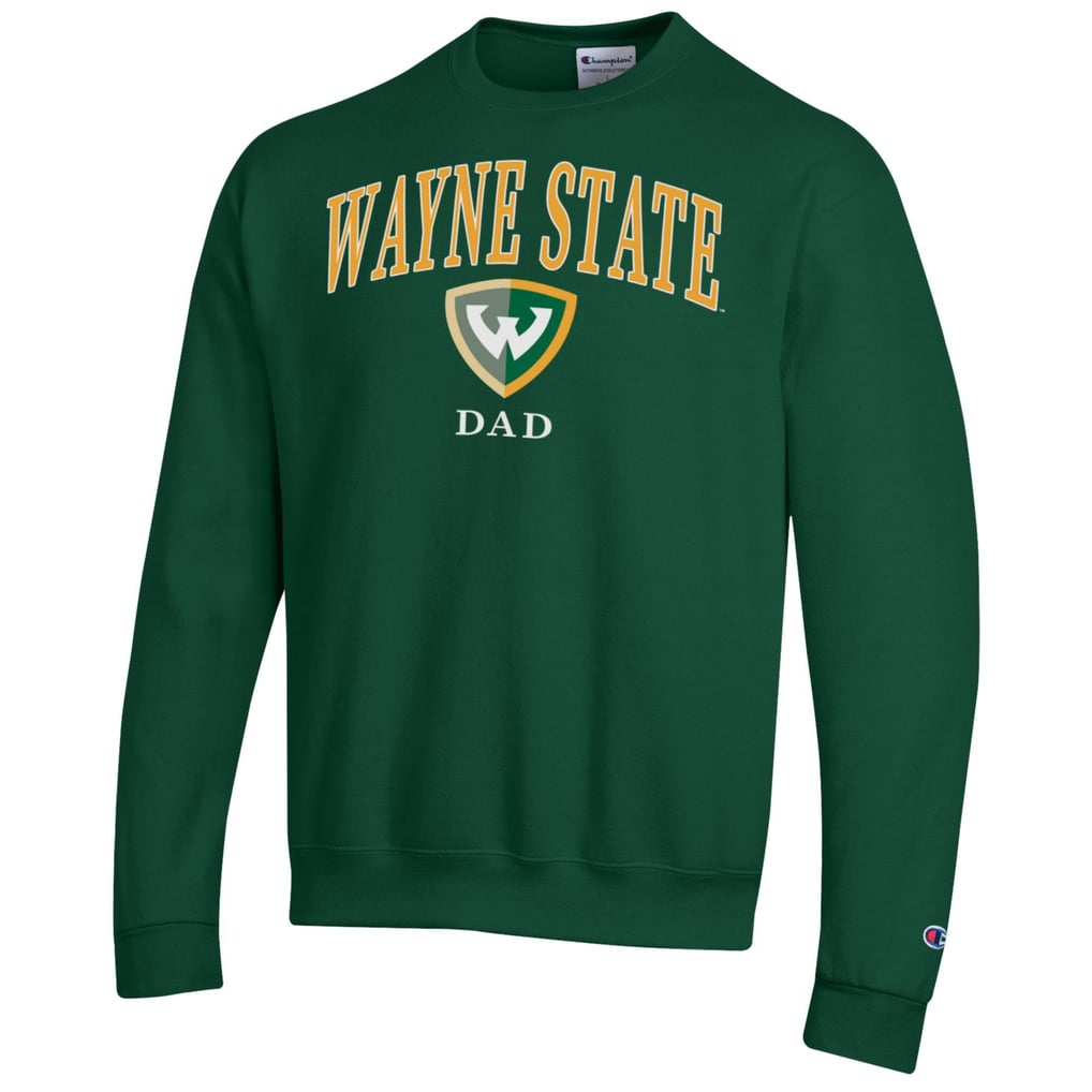  Wayne State Warriors Champion Arch Dad Eco Powerblend Sweatshirt - Green