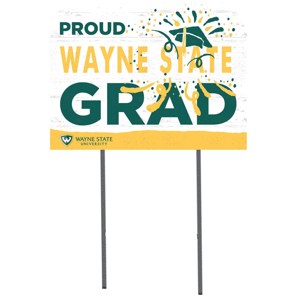 Wayne State Warriors 18'' x 24'' Proud Graduate Yard Sign