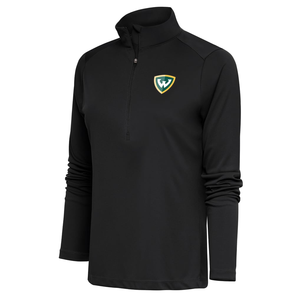  Wayne State Warriors Antigua Women's Tribute Half-Zip Top - Black