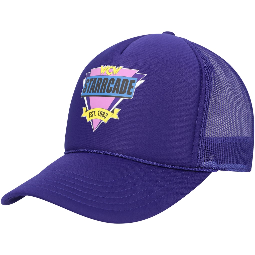 WCW Chalk Line Trucker Adjustable Hat - Purple