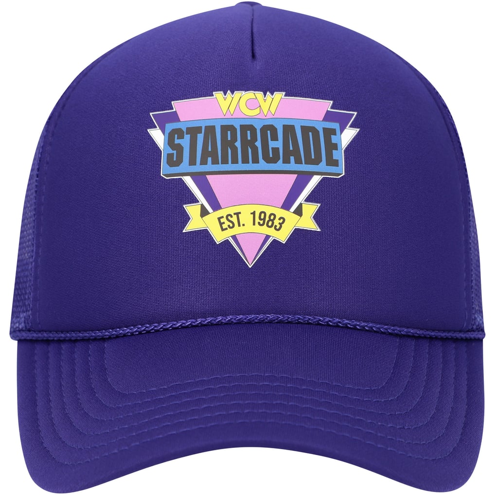 WCW Chalk Line Trucker Adjustable Hat - Purple
