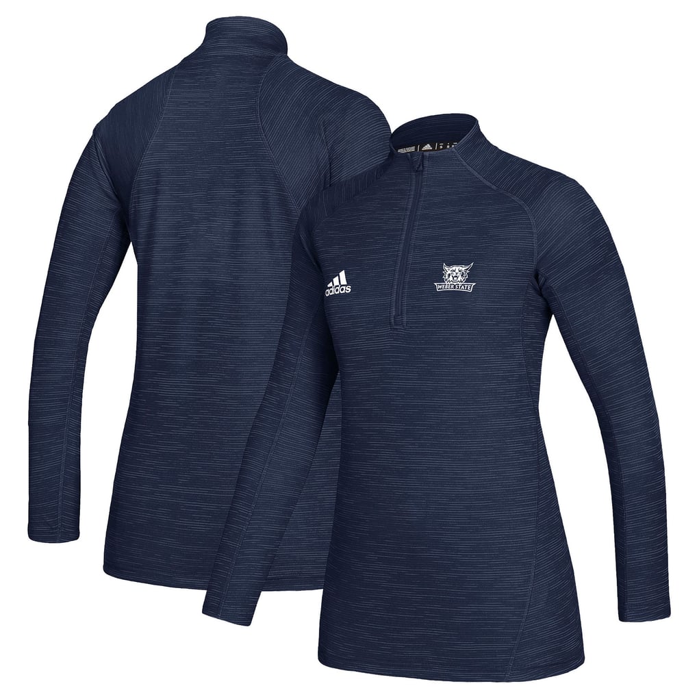  Weber State Wildcats adidas Women's Game Mode Performance Quarter-Zip Pullover Top - Navy