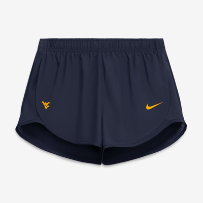 West Virginia Mountaineers Nike Women's Tempo Mid-Rise Dri-FIT Shorts - Navy