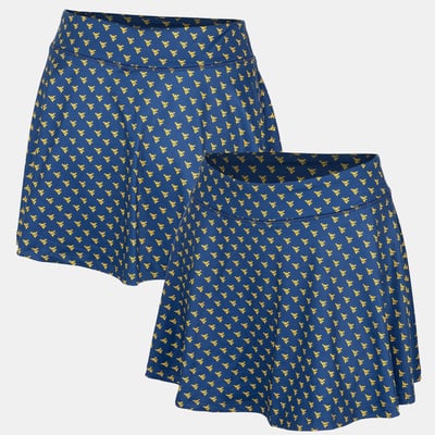 West Virginia Mountaineers ZooZatz Women's Allover Print Flowy Skort - Navy