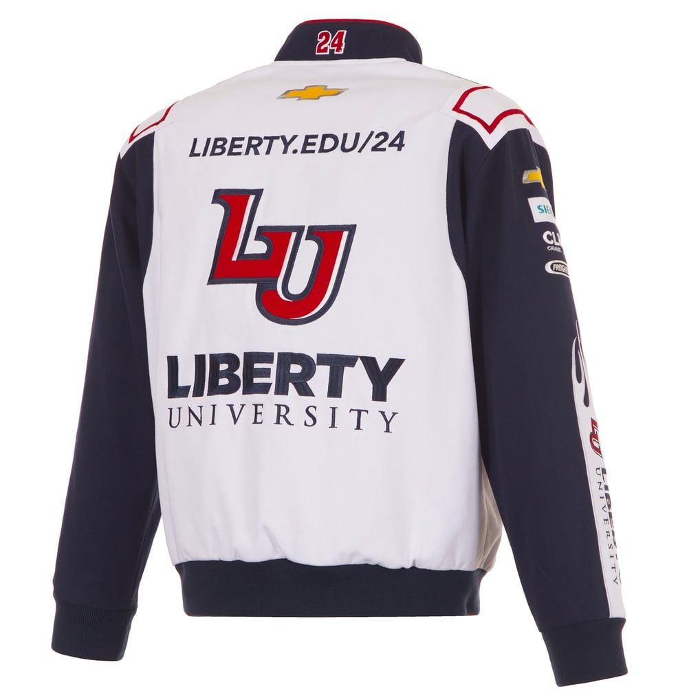  William Byron JH Design Liberty University Full-Snap Twill Uniform Jacket - White