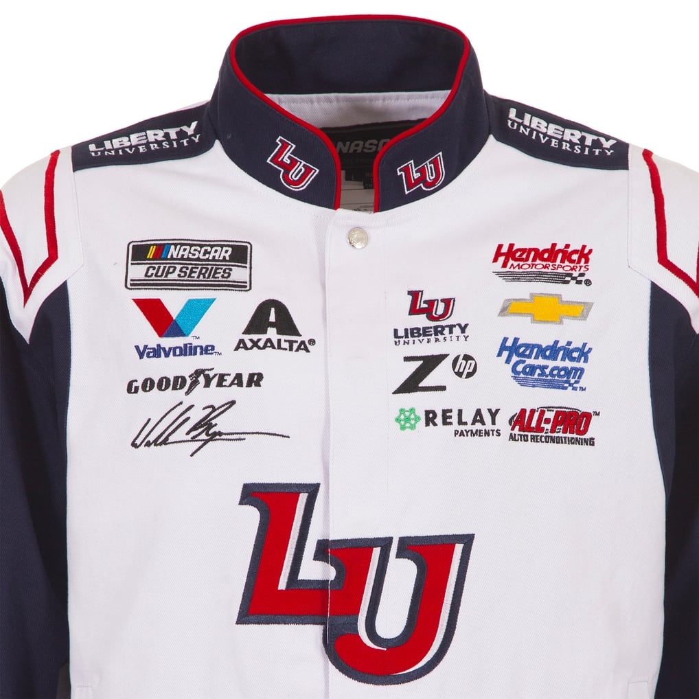  William Byron JH Design Liberty University Full-Snap Twill Uniform Jacket - White