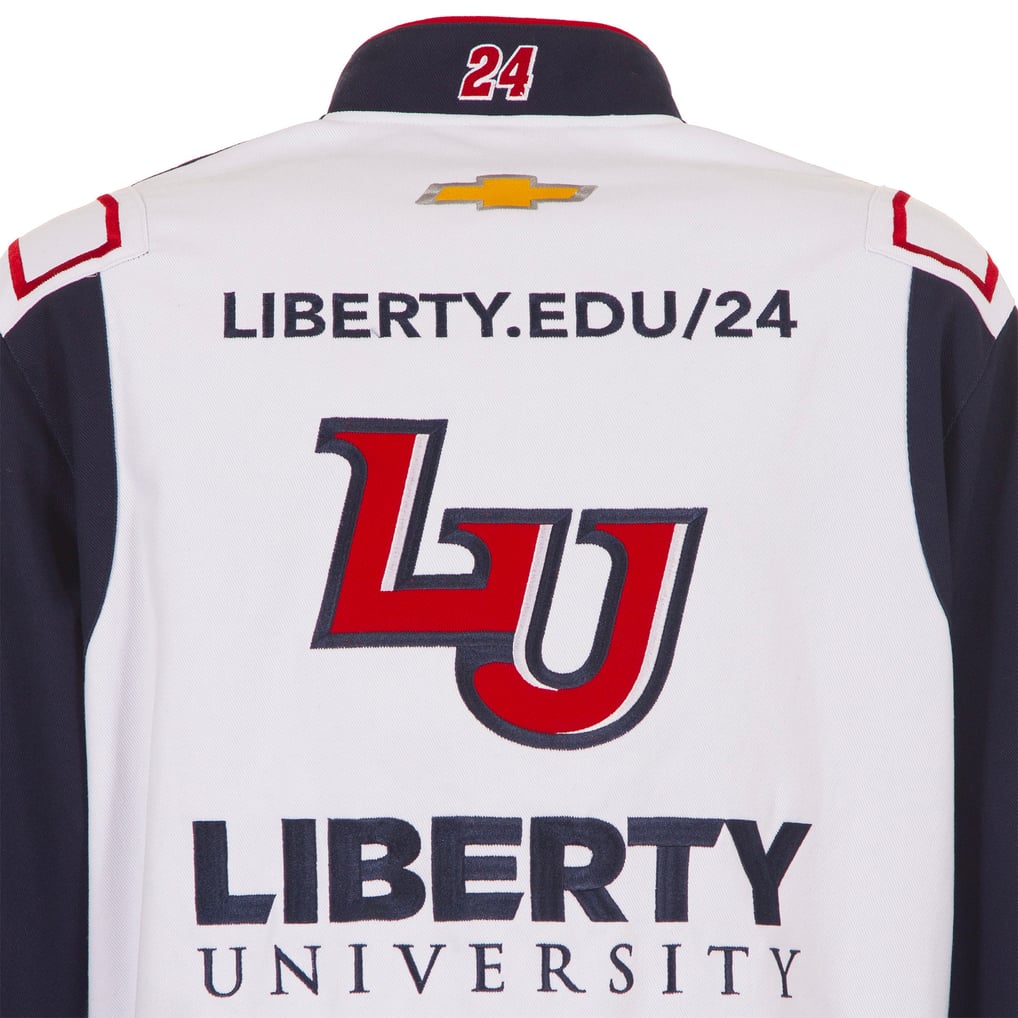  William Byron JH Design Liberty University Full-Snap Twill Uniform Jacket - White