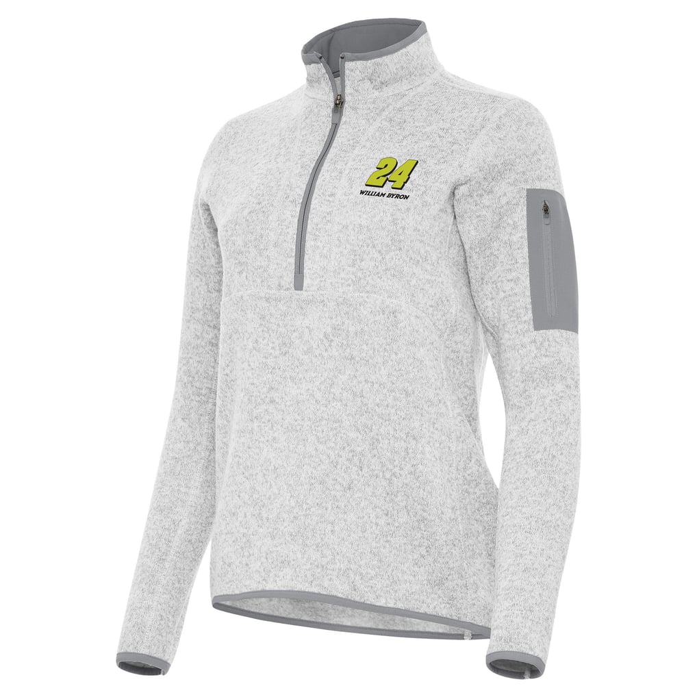 William Byron Antigua Women's Fortune Half-Zip Pullover Jacket - Heather Gray