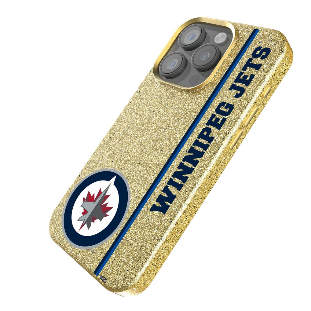 Winnipeg Jets Keyscaper Sidebar Bling iPhone Case - Gold