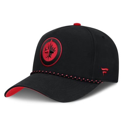 Winnipeg Jets Fanatics Canada Military Appreciation Authentic Pro A-Frame Adjustable Hat - Black