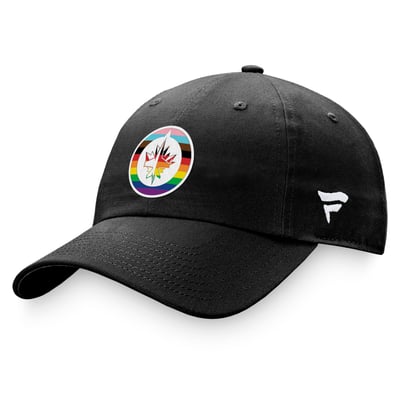 Winnipeg Jets Fanatics Team Logo Pride Adjustable Hat - Black
