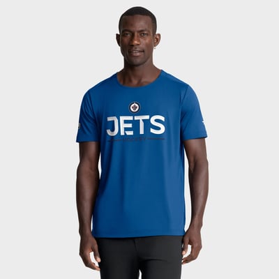 Winnipeg Jets Fanatics Authentic Pro Rink Tech T-Shirt - Blue