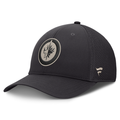 Winnipeg Jets Fanatics Road Meshback Stretch Hat - Charcoal
