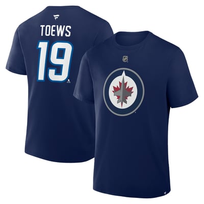 Jonathan Toews Winnipeg Jets Fanatics Authentic Stack Name & Number T-Shirt - Navy