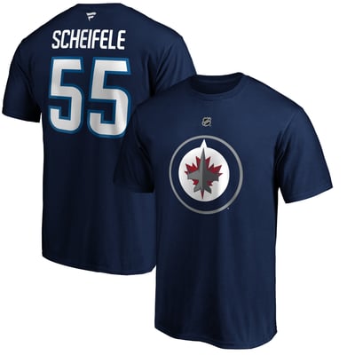Mark Scheifele Winnipeg Jets Fanatics Authentic Stack Name & Number Team T-Shirt - Navy