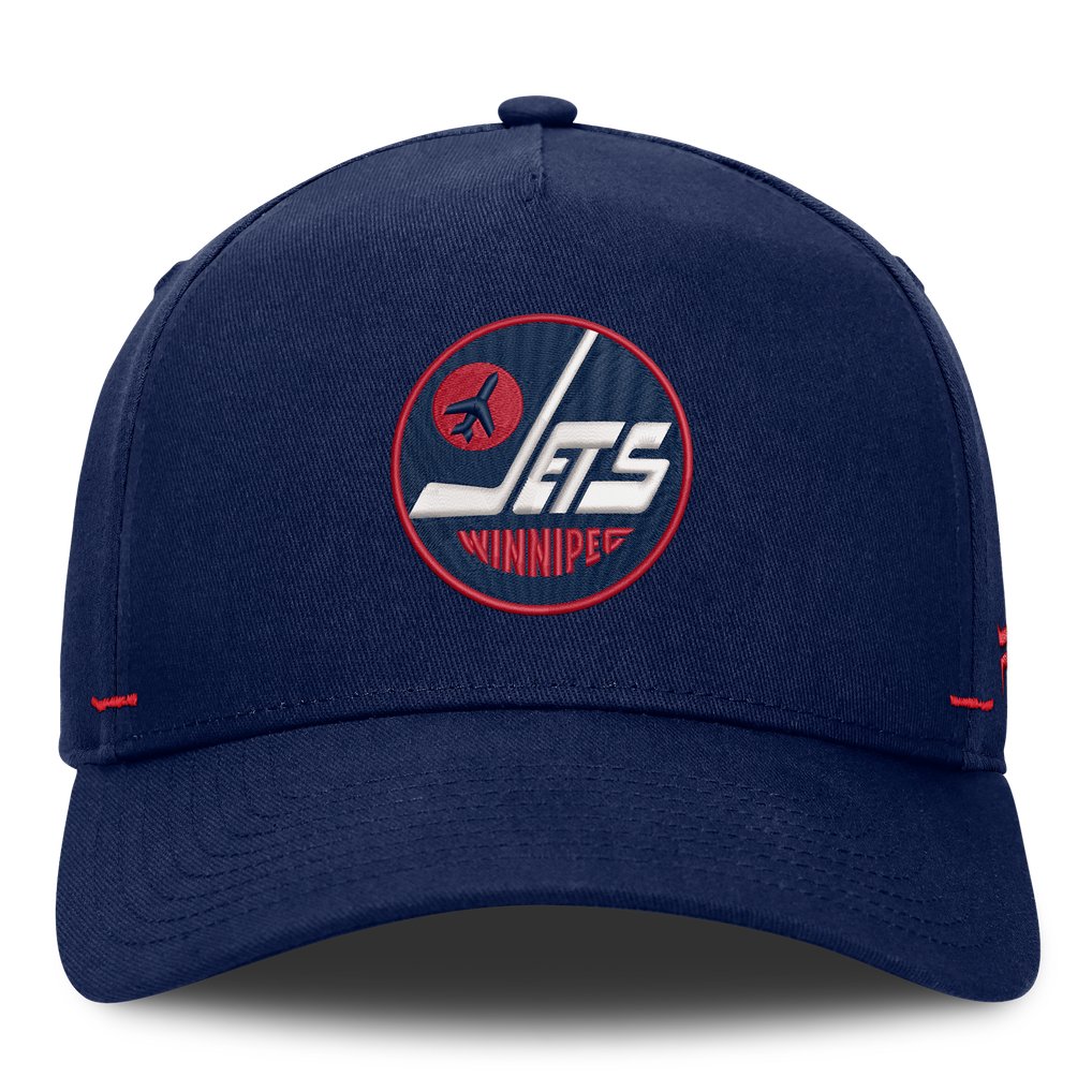 Winnipeg Jets Fanatics Alternate Authentic Pro Rink A-Frame Adjustable Hat - Navy