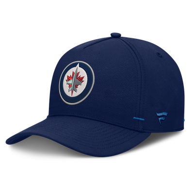 Winnipeg Jets Fanatics Authentic Pro Rink Bar Tacks A-Frame Adjustable Hat - Navy