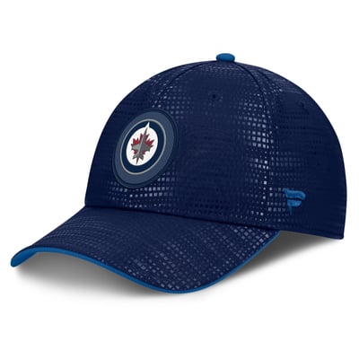 Winnipeg Jets Fanatics Authentic Pro Rink Debossed Stretch Fit Hat - Navy
