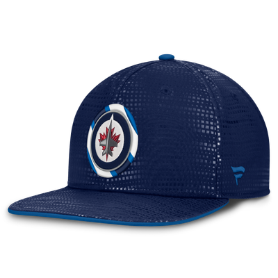 Winnipeg Jets Fanatics Authentic Pro Rink Square Visor Snapback Hat - Navy