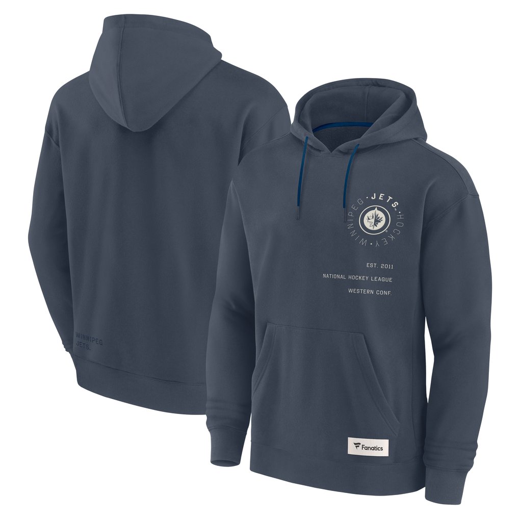 Winnipeg Jets Fanatics Future Ground Info Pullover Hoodie - Navy