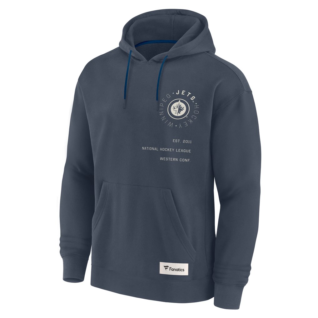 Winnipeg Jets Fanatics Future Ground Info Pullover Hoodie - Navy