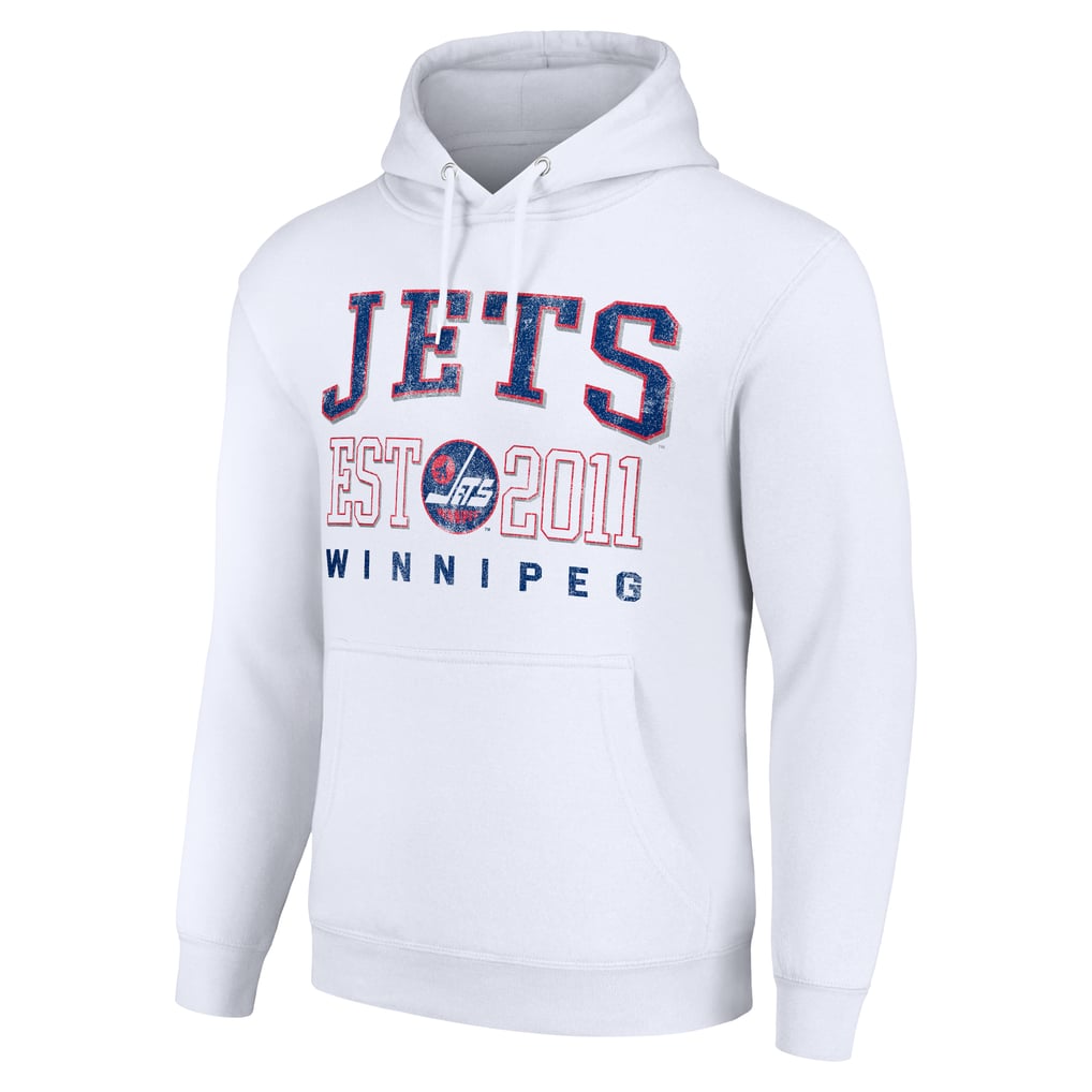 Winnipeg Jets Starter Retro Graphic Pullover Hoodie - White