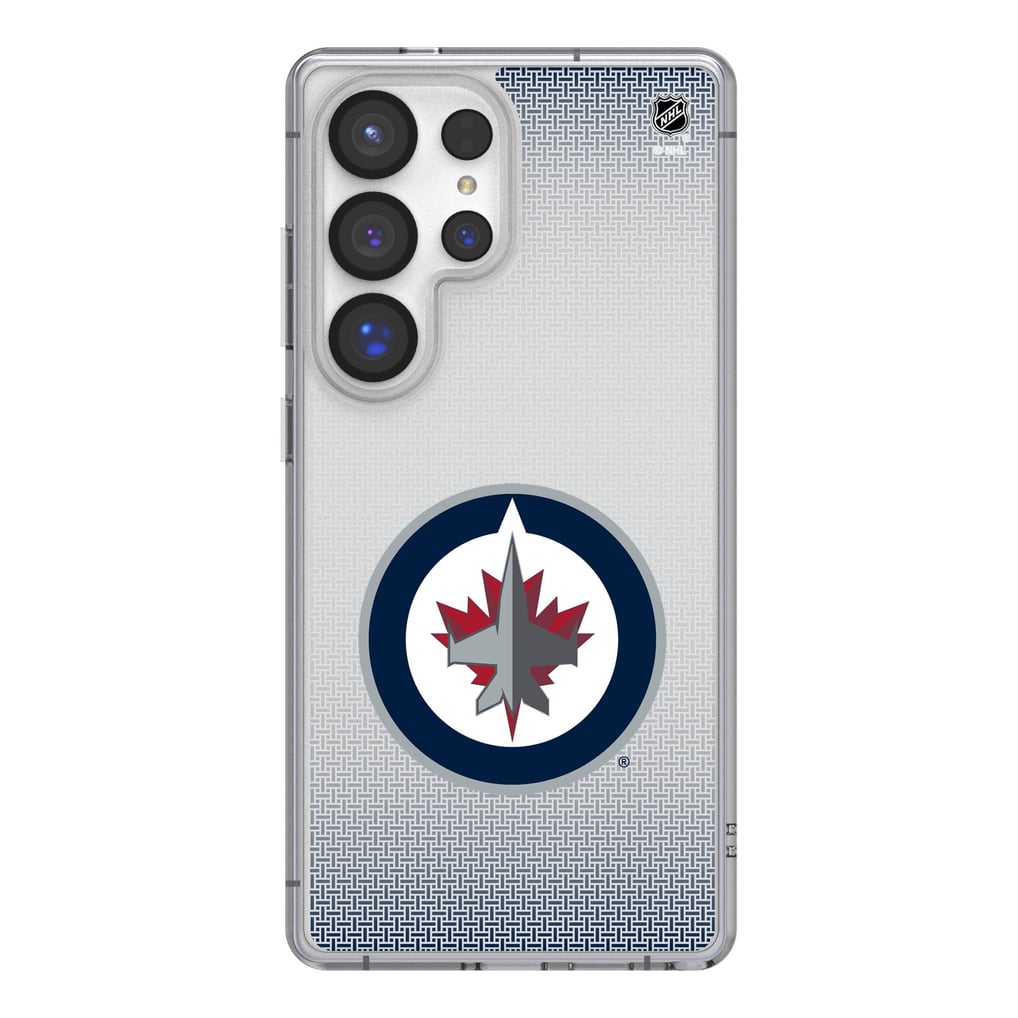 Winnipeg Jets Linen Logo Galaxy Clear Case