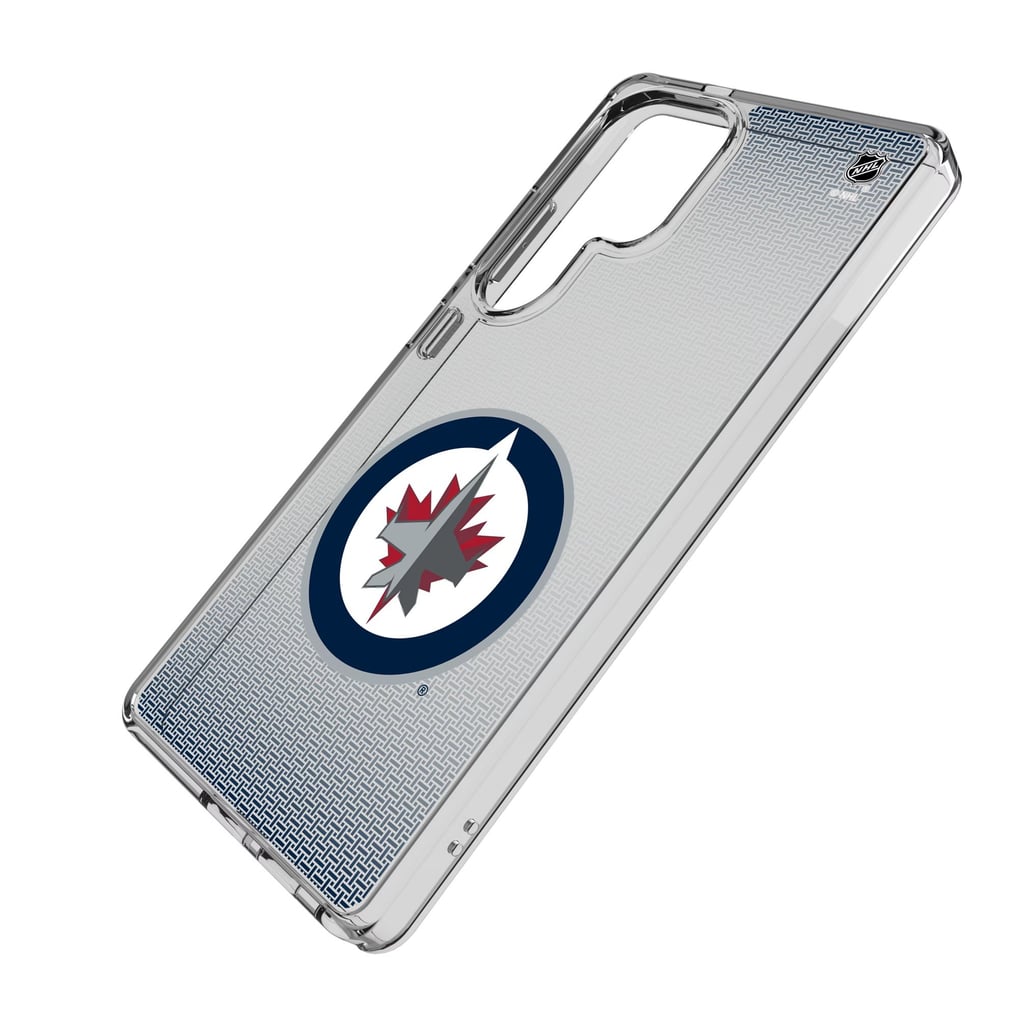 Winnipeg Jets Linen Logo Galaxy Clear Case