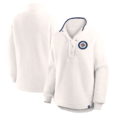Winnipeg Jets Fanatics Women's Rush Sherpa Half-Snap Pullover - White