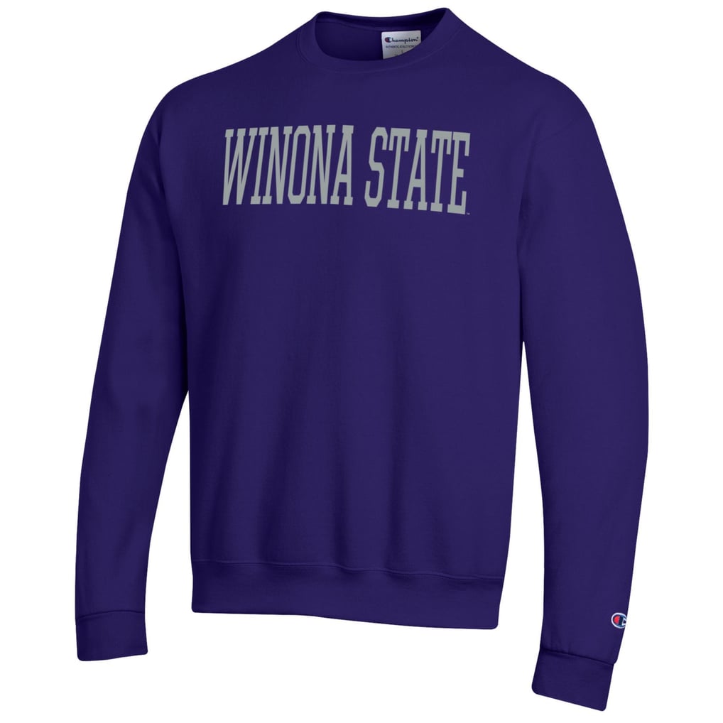 Winona State Warriors Champion Eco Powerblend Crewneck Pullover Sweatshirt - Purple