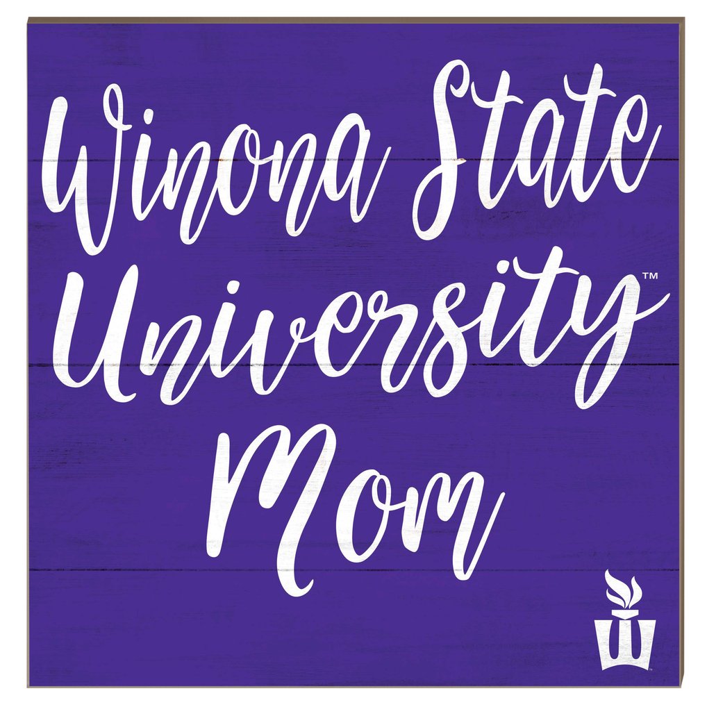 Winona State Warriors 10" x 10" Mom Plaque