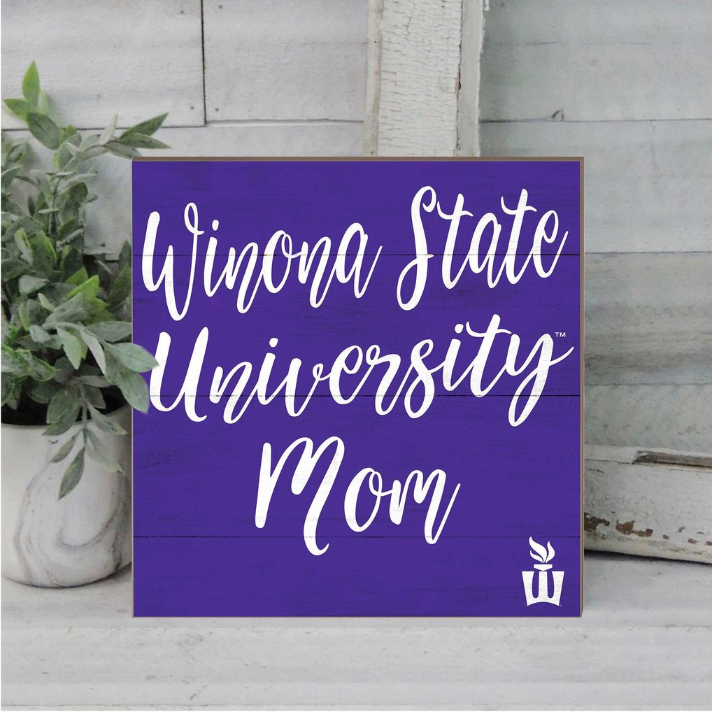 Winona State Warriors 10" x 10" Mom Plaque