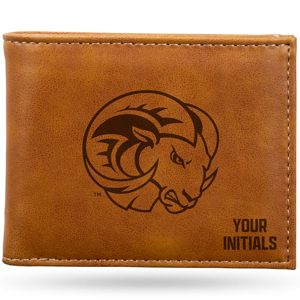 Winston-Salem State Rams Personalized Billfold Wallet - Brown