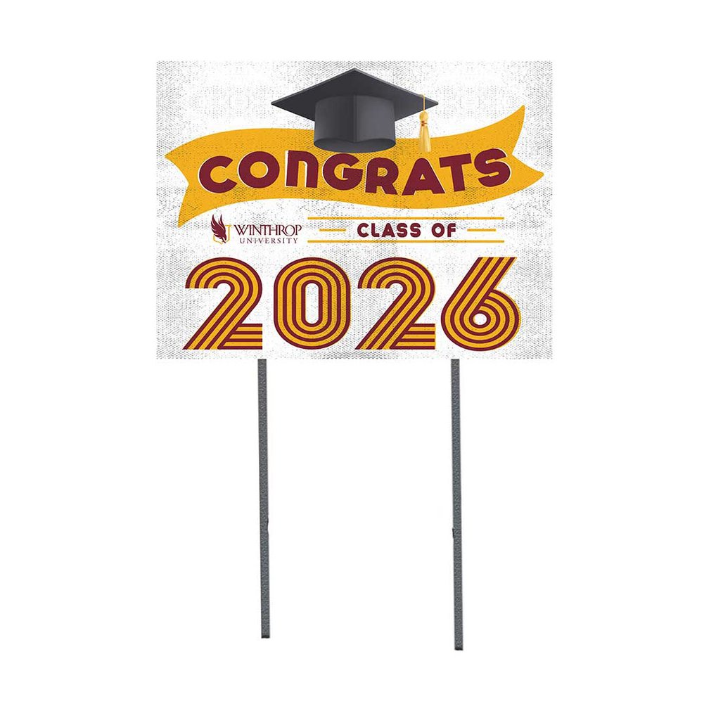 Winthrop Eagles 18" x 24" 2026 Grad Yard Sign with Stakes